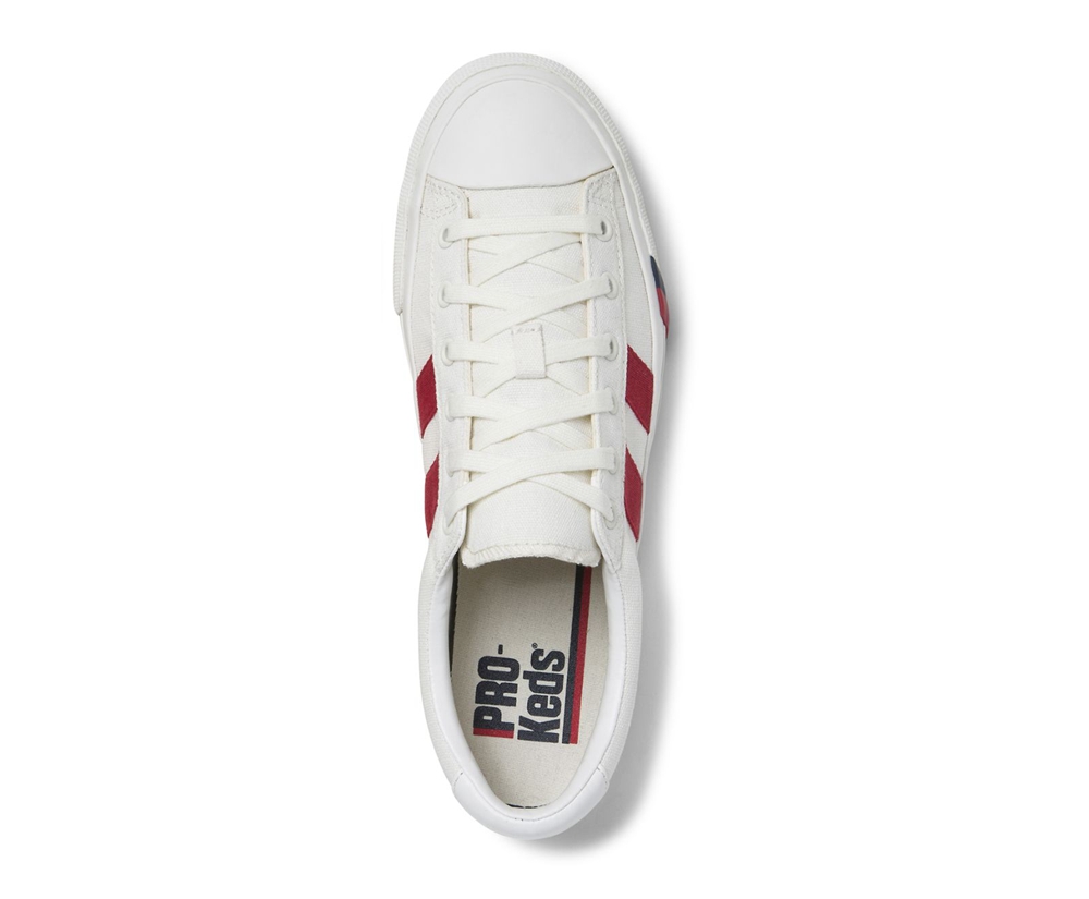 Keds Womens Sneakers White/Red - Royal Plus Canvas - 190CMHIBX